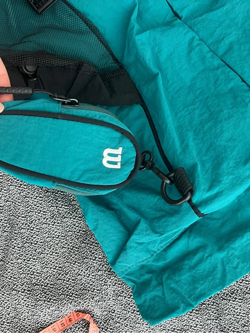 Wilson Teal and Black Backpack with Front Logo